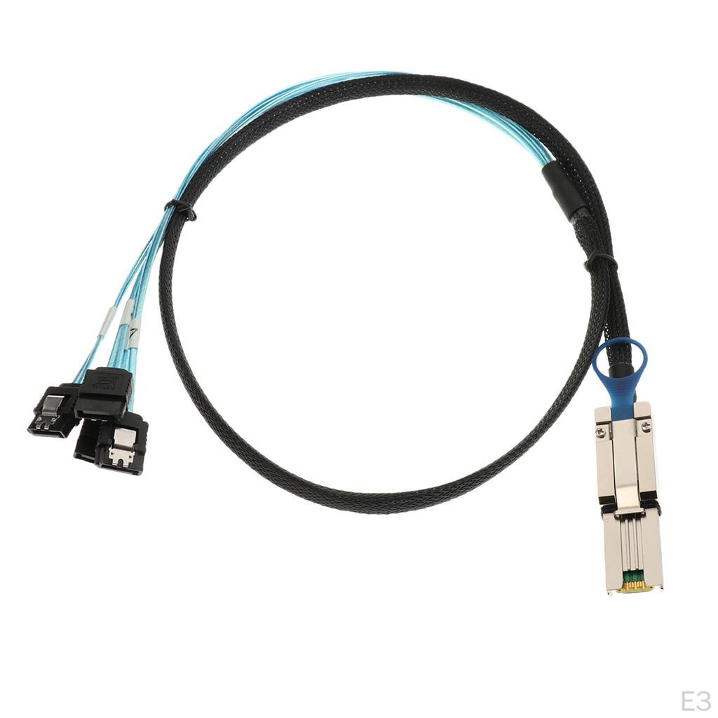 -sas 26p Sff-8088 to 4x 7pin 6gb / S 30agw Adapter Cable Y Latch