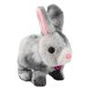 Plush Stuffed Animal Squeaking Walking Cute Rabbit Electric Toy New Years Christmas Birthday Holiday Gifts for Toddlers  Red