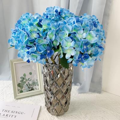 6pcs 47cm Artificial Hydrangea Flowers Stems Real Touch Hydrangeas Fake Flowers for Home Table Centerpieces Wedding Party Decoration