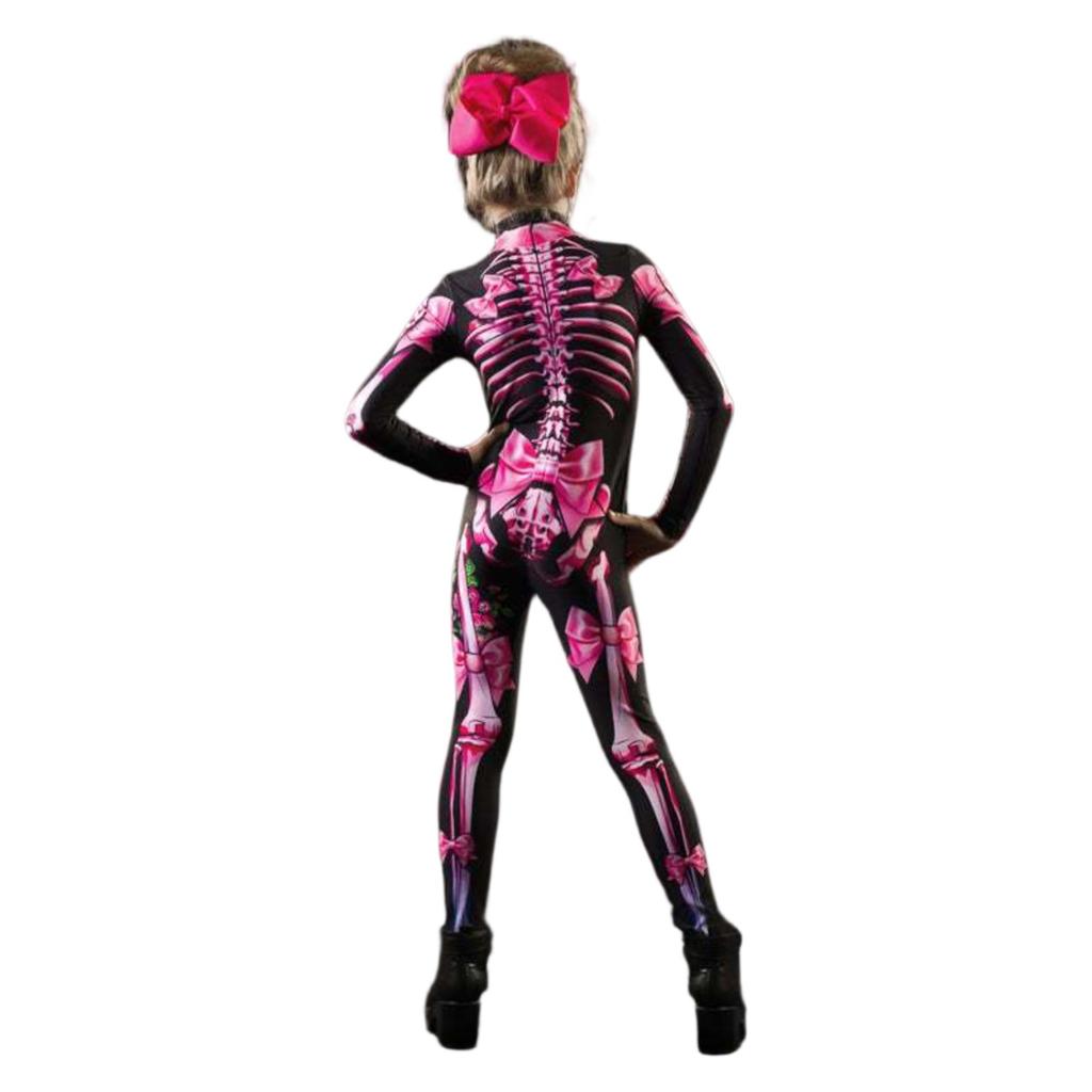 Halloween Skulls And Bones Trykt Jumpsuit Foreldre-Barn Kostyme