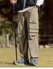 Retro Functional Outdoor Workwear, Mountain Style Paratrooper Pants, Tapered Sport Men's Casual Pants