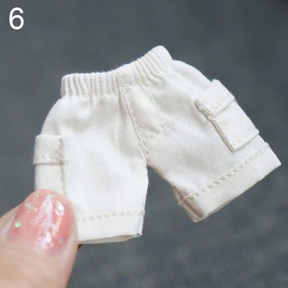 Handmade Doll Pocket Shorts For 1/11 OB11 Doll Jeans Outfits Doll Clothes For 1/12 BJD Dolls Casual Wear Doll Accessories