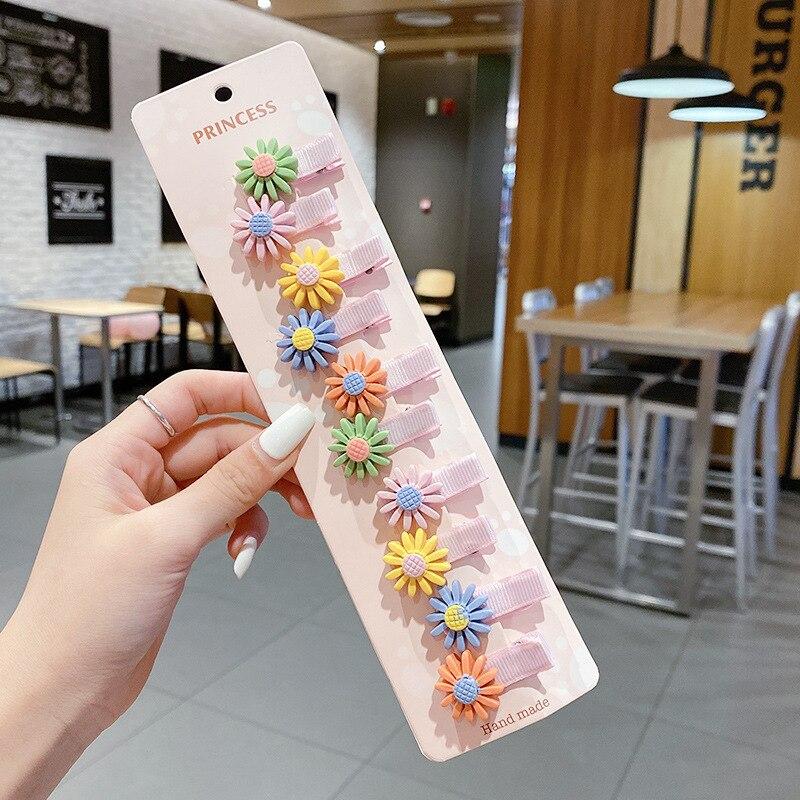 Children Hairpin Fruit Hair Clips Baby Side Bangs Clip for Kawaii Girls Headdress Hair Accessories Baby Bows 10 PCS 2021 New