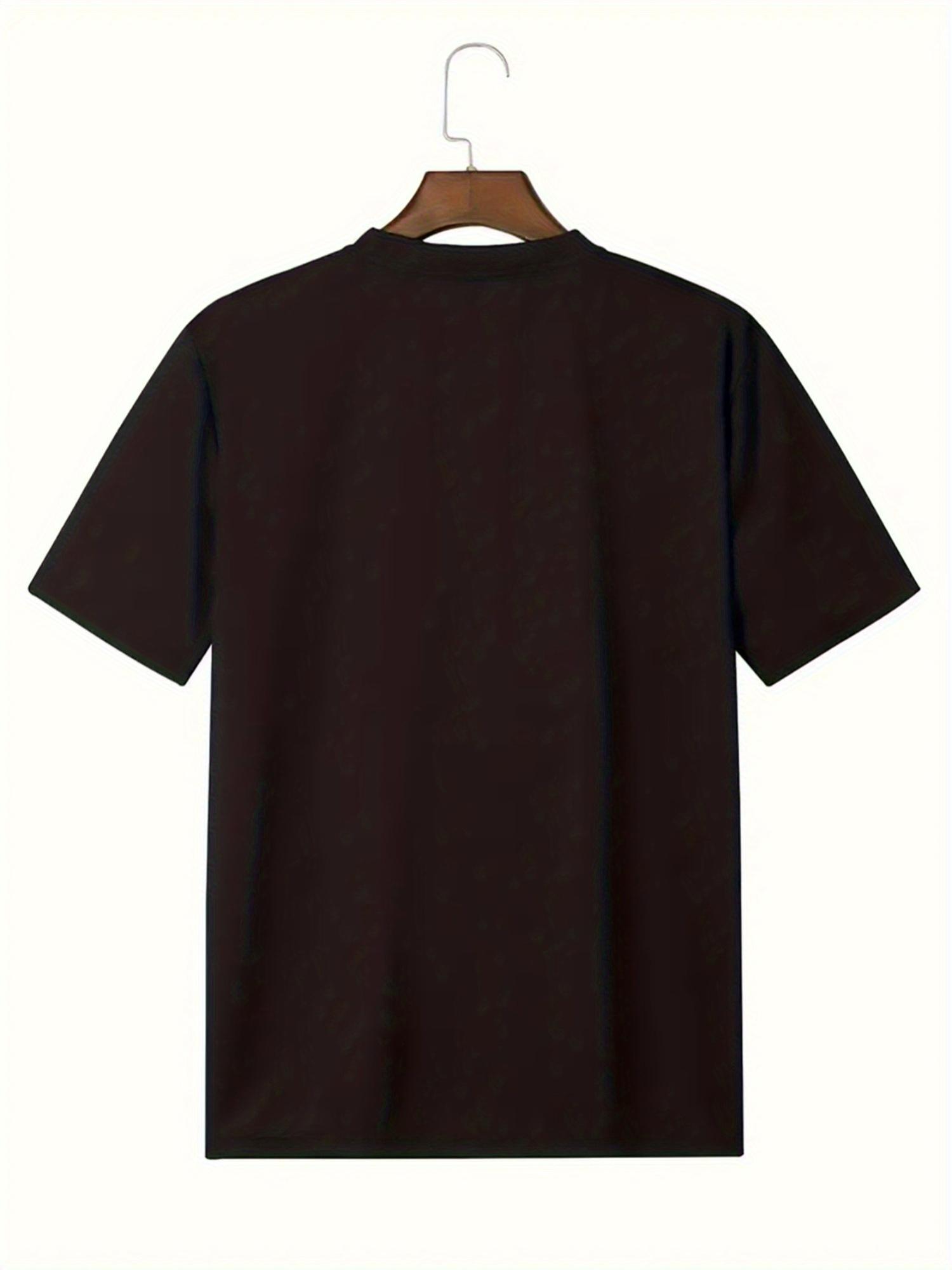 Casual Crew Neck T-shirt with Samurai Cat Ink Print S