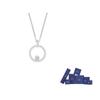 Swarovski Constella Faux Crystal Stone, Rhodium Plated Necklaces Womens Silver