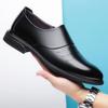 2025 Autumn New Men's Business Dress Leather Shoes Men's Leather Breathable Pointed Single Shoes Glove Men's Shoes 906