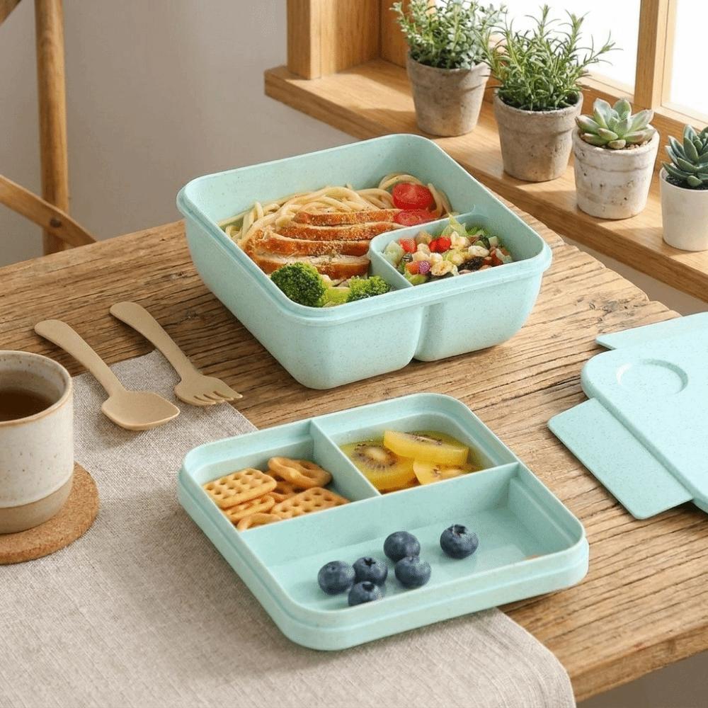 Wheat Straw Meal Container 960/1250 Ml Food Container Portable Lunch Container  Travel