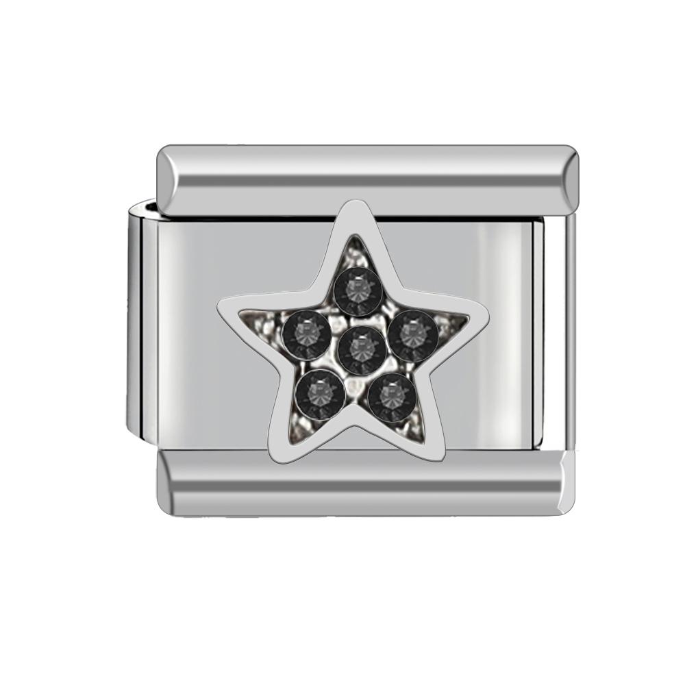 Crystal Series Italian Charm Stainless Steel Bracelet 9mm Diy