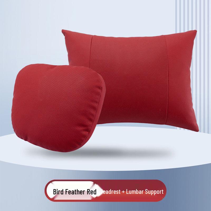 Luxury Car Neck and Lumbar Support Pillow Set for Headrests 2 Headrests