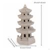 Pagoda Statue with Light Zen Tranquil for Patio