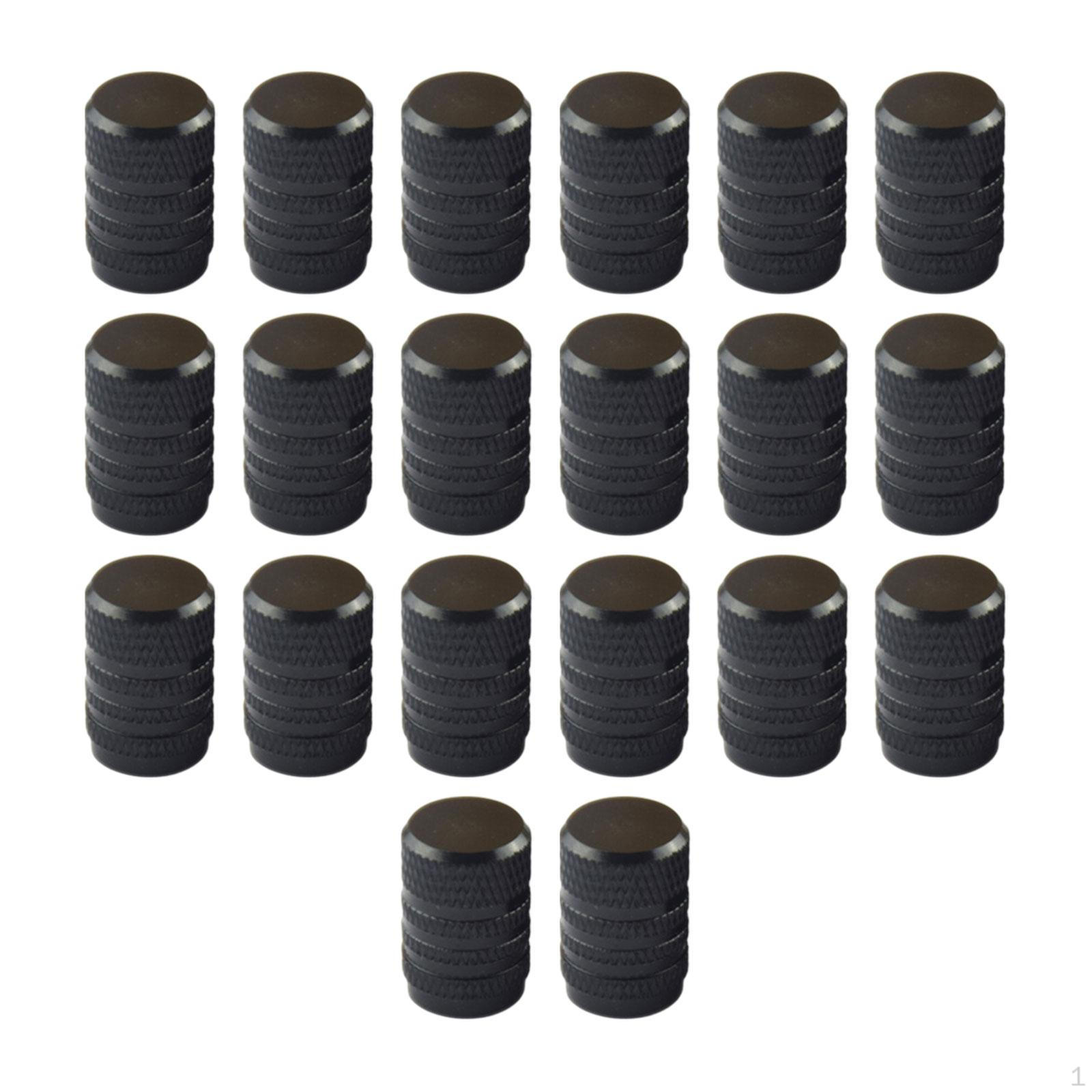 

20 шт. колпачков для вентилей автомобильных шин, прямая замена, простая установка аксессуаров, воздух чёрный