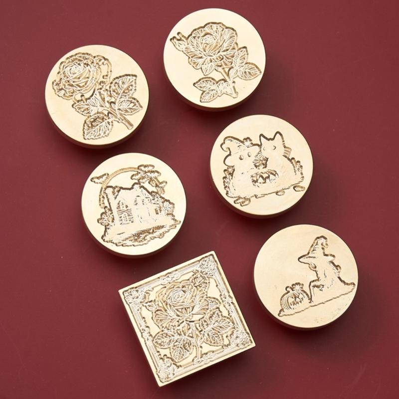 Plant Wax Seal Stamp Witch Pumpkins Sealing Wax Stamp for Invitation Envelopes Cards Letter Scrapbooking Decorations
