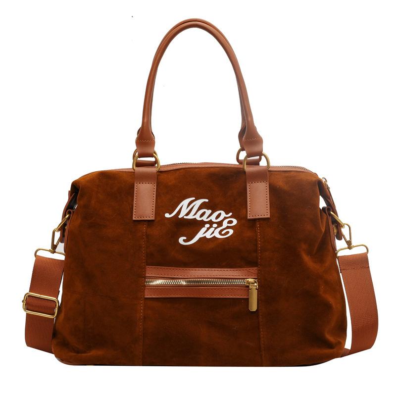 Large-capacity Bag Women's Autumn and Winter Versatile New Matte Retro Shoulder Messenger Bag Portable Commuter Tote Bag