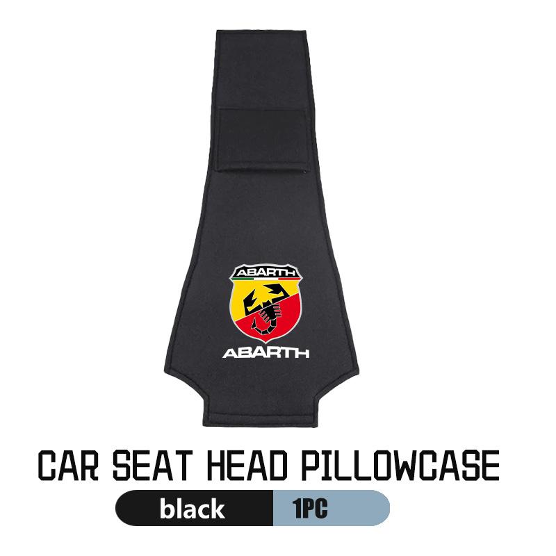 For Abarth Car Styling Headrest Cover Seat Head Neck Pillow Cushion Sleeve FIAT 500 FR Ducato Doblo Freemont Idea Stilo Panda