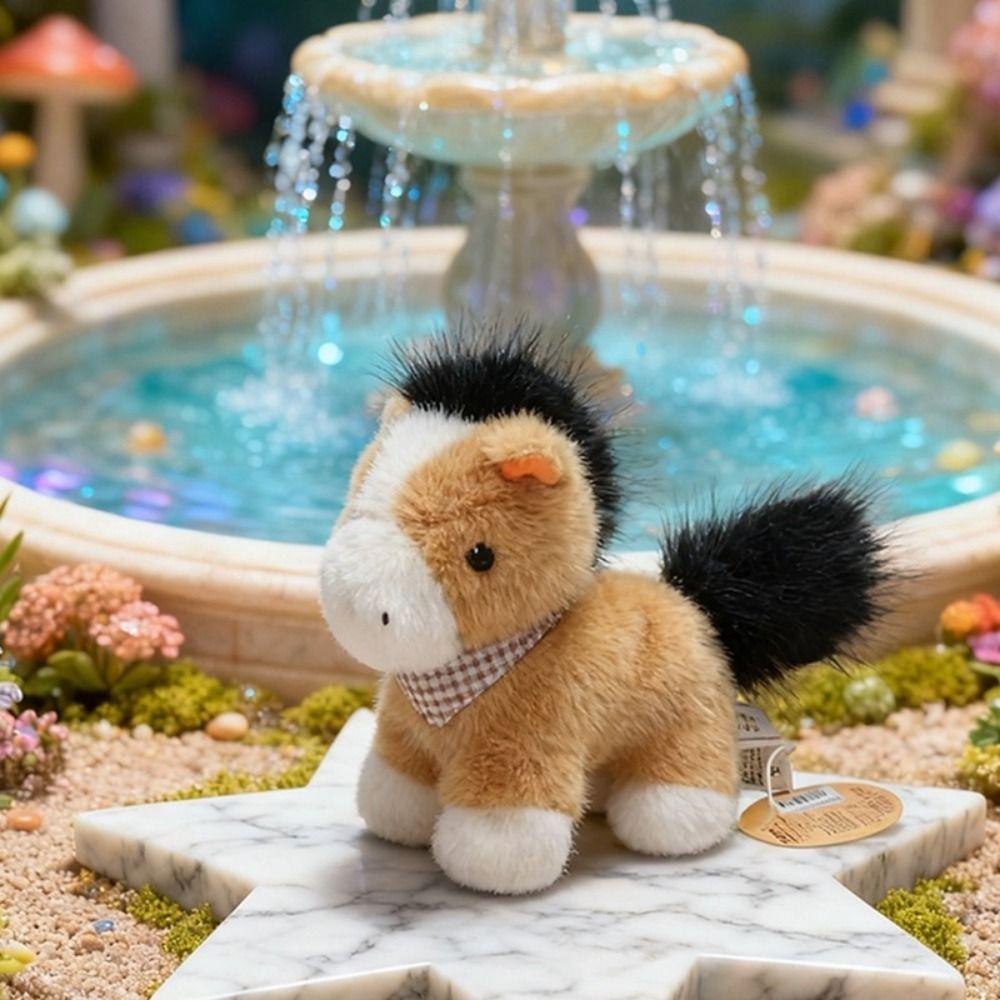 Fluffy Horse Stuffed Animal Horse Soft Plush Toy Doll Zodiac Horse Plush Toy  Chinese Zodiac