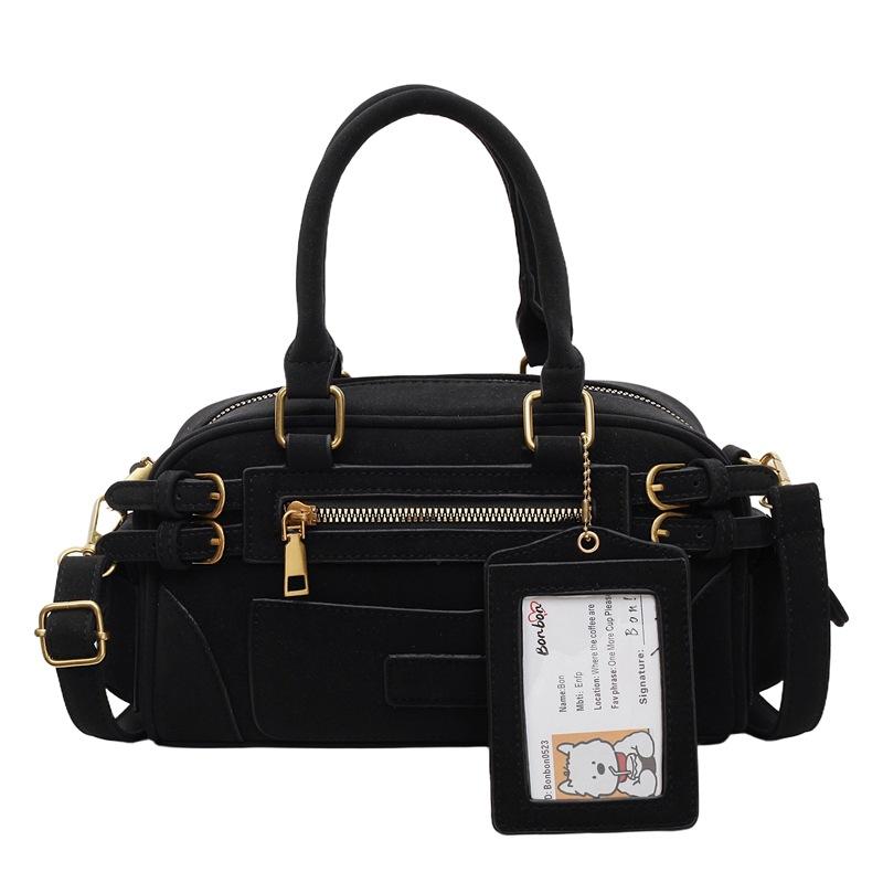 Niche design handbag new fashion versatile bowling bag high-end texture shoulder messenger bag