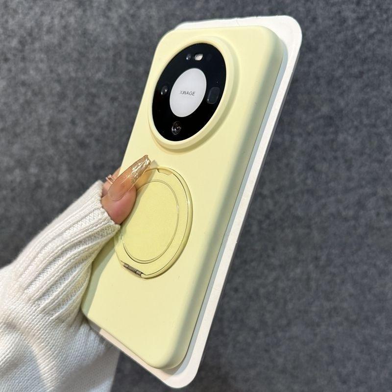 For Huawei Mate 80 Pro Case Luxury TPU Liquid Silicone Metal Ring Stand Protection Back Cover For Huawei Mate 80 80Pro Max Shell