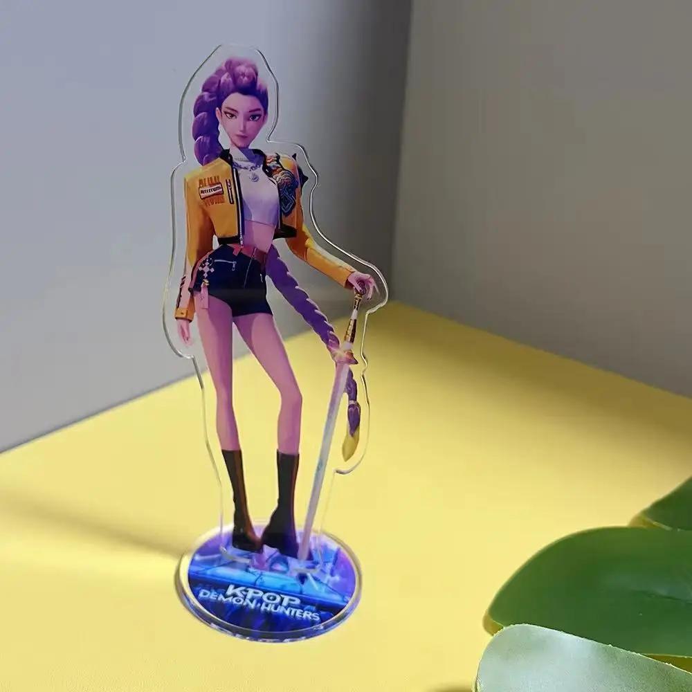 

-KPop Demon Hunters Rumi Mira Zoe Acrylic KeyChain - Standing Plates Backpack Decoration Pendant Ornament Accessories Toy