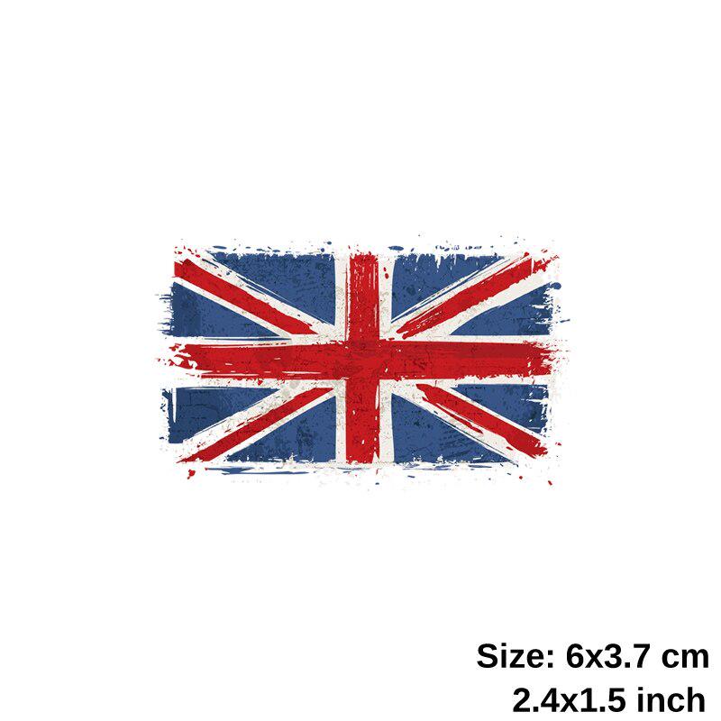 Colife UK Flag Patches For Clothes T-shirt Dresses DIY Accessory Appliques Easy Print By Household