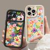 Cartoon Flowers Printed Phone Case For iPhone 17 Pro Max Air 16 15 Pro Max 14 13 12 Pro Max 11 Transparent Soft TPU Back Cover