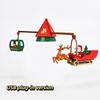 Light Up Christmas Tree Topper Spinning Visual Effect Warm Glowing Ambiance Reindeer Sleigh Scene Ornament Vivid Scene