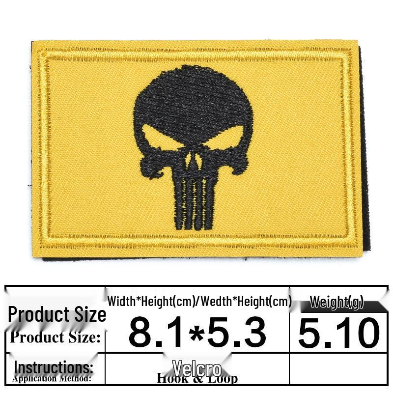 Punisher Tactical Embroidered Velcro Patch for Backpack, Hat, Jacket Decoration