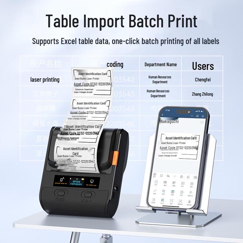 Detong DP30S Portable Label Printer CN Plug (adapter Included)