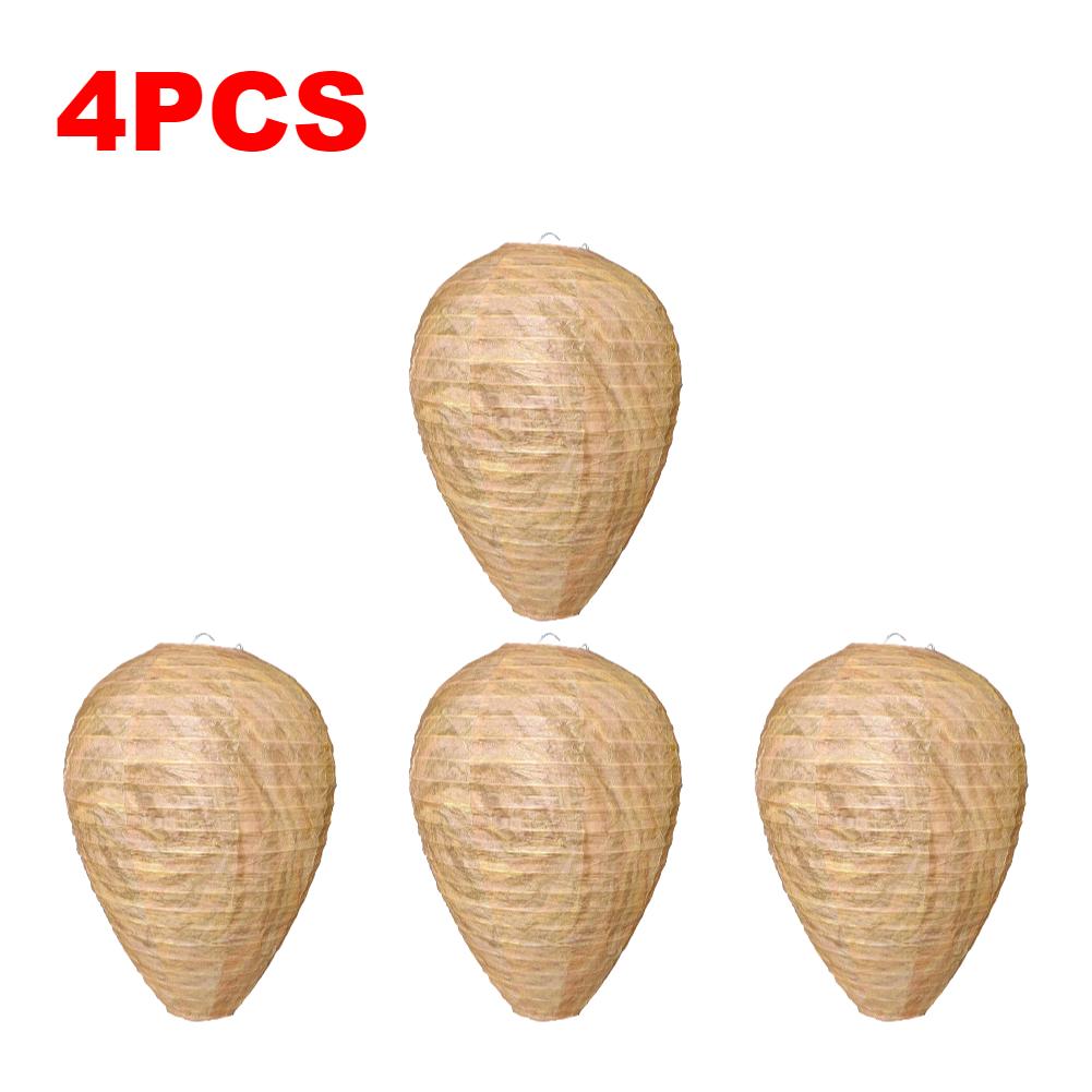 2-5pcs Hanging Wasp Deterrent Paper Hornet Fake Wasp Nest Repellent Hornets Safe Fake Trap Safe Garden Repellent Trap for Yard