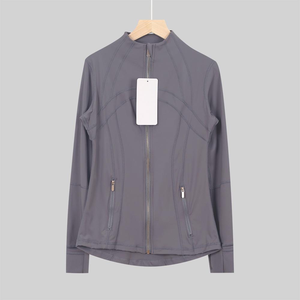 Available: Original Gold Quick-Dry Slimming Fitness Jacket with Stand-Up Collar and Long Sleeves for Running & Yoga.