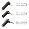 5Pcs Gold-plated Connector L Shape Audio Stereo Plug 3.5mm Jack Female To 2.5mm 4Pole 3.5mm 3Pole Male Stereo Plugs