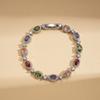 European and American Light Luxury Zircon Imitation Pearl Flower Oval Buckle Bracelet Retro Exquisite Jewelry