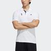 Adidas Pure Color Logo Print Short Sleeve Polo Shirt Men Tops White GP0827