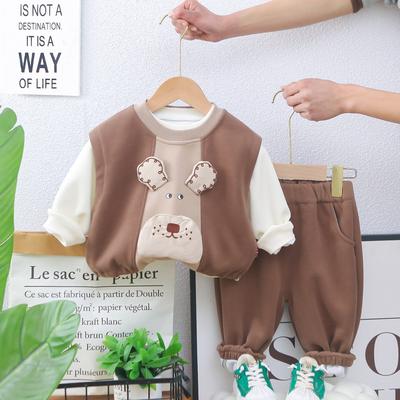 Kids Casual Long-Sleeve Set, Comfortable Daily Wear Outfits
