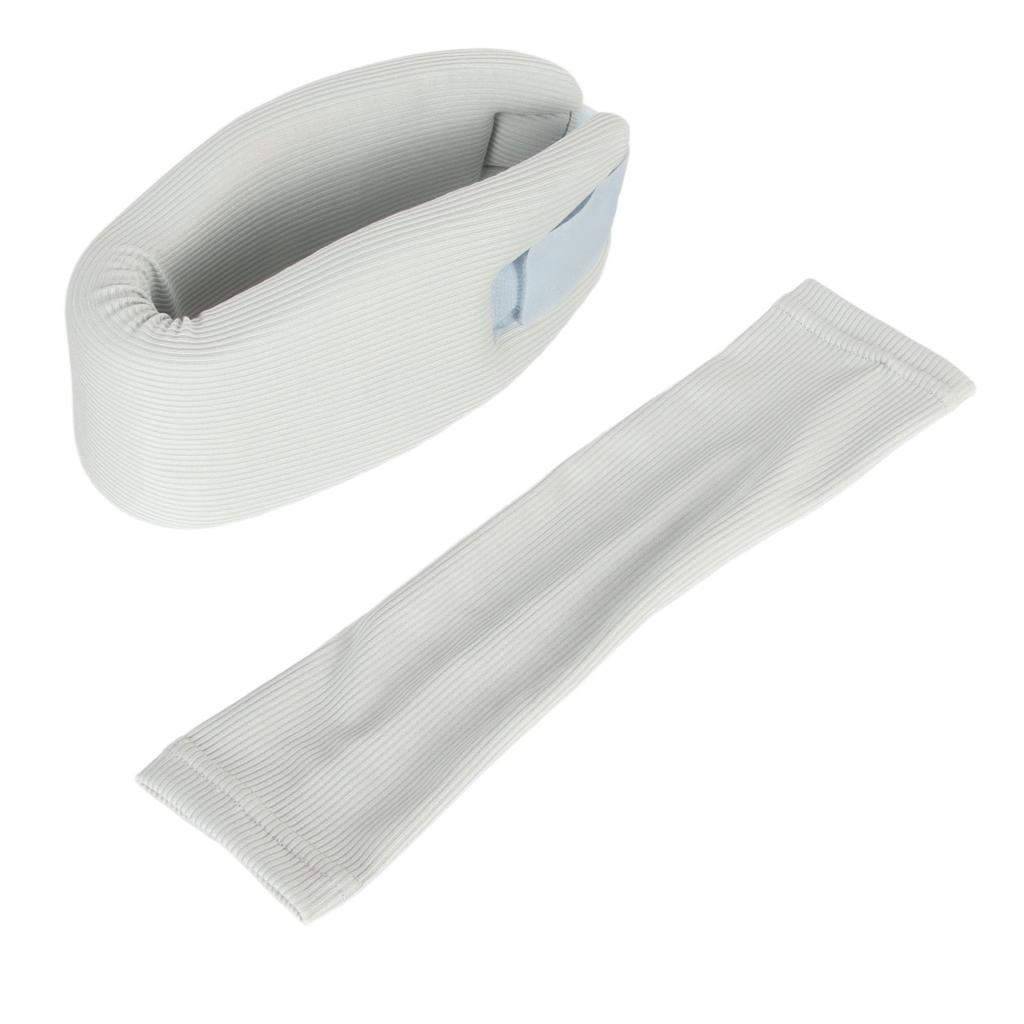 Cervical Collar with Neck Brace Cover Soft Breathable Neck Support Brace Relieves Spinal Pain for Man Woman Grey
