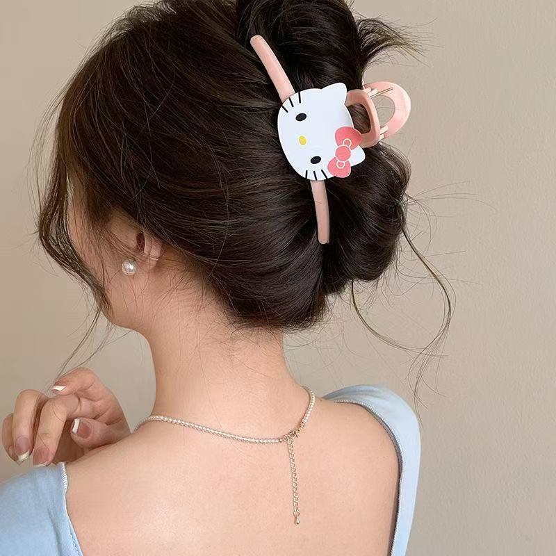 Elegante KT Katzenkralle Haarspange: Entzückendes Cartoon-Design mit leicht luxuriösem Finish, perfekt für vielseitige Hochsteckfrisuren.