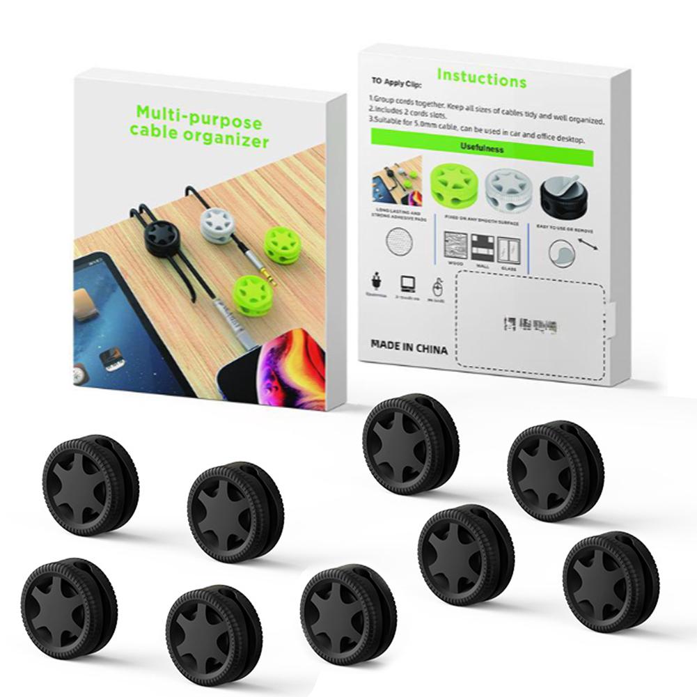 1/3/6Pcs Magnetic Cable Clip Cable Holder Adhesive Wire Keeper Cord Cable Organizer for Home Office Under Desk Management