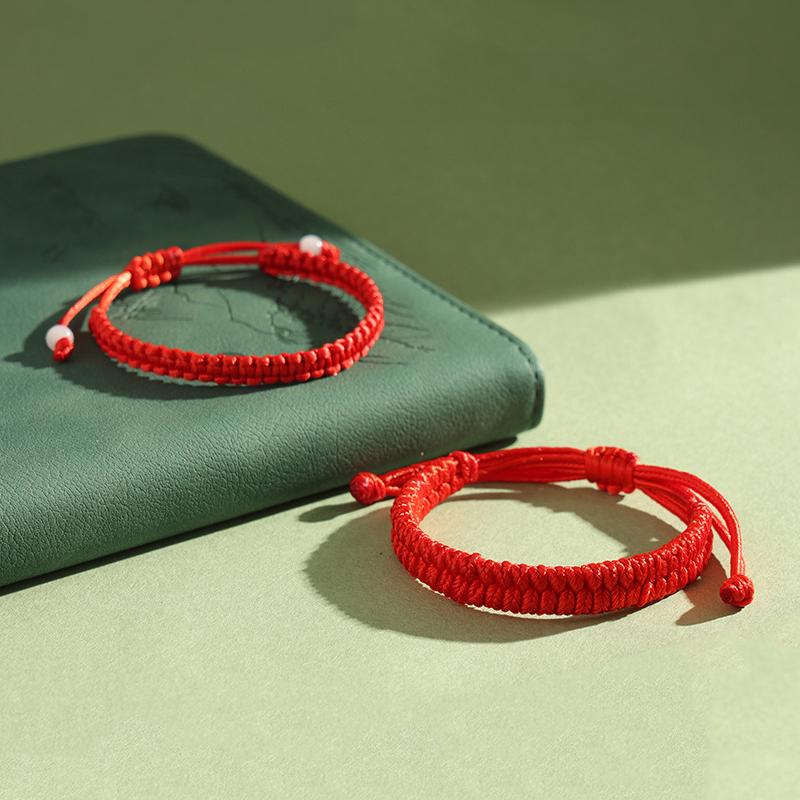 1Pc Simple Red String Braided Bracelet Lucky Kabbalah Bracelets For Protection Good Luck For Success Amulet Jewelry Decor