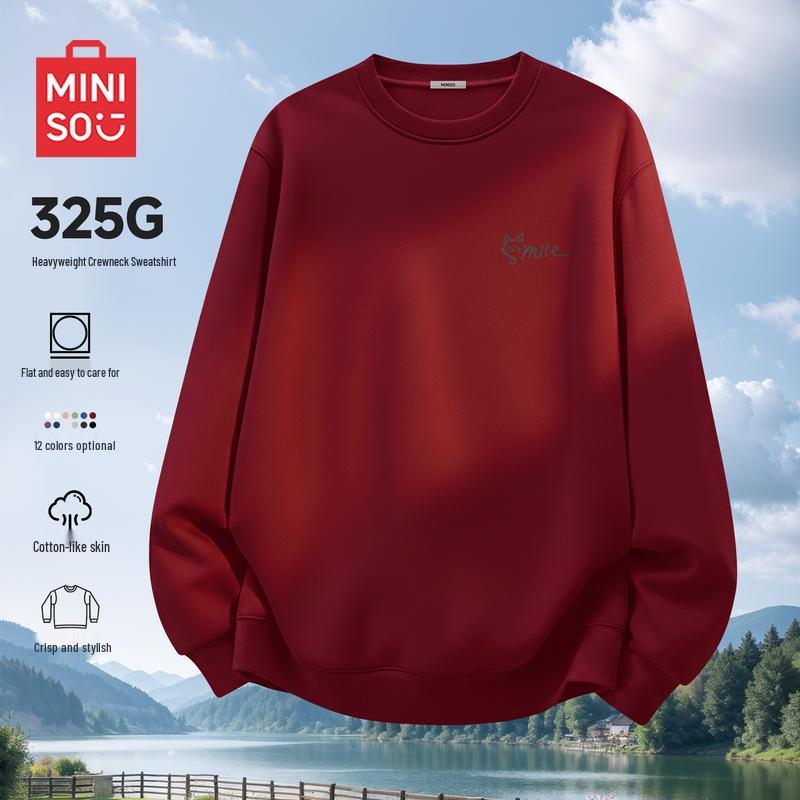 MINISO Men's Heavyweight Crewneck Sweatshirt