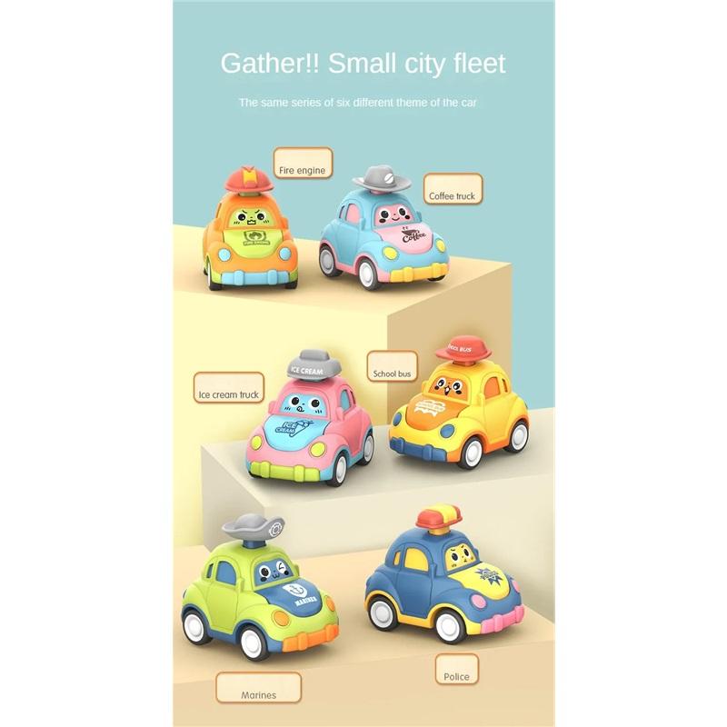 Press and Go Car Toys for Toddlers 1-3, Baby Animal Racing Cars, Infant Play Vehicle Set, Baby Push Go Friction Car Toys