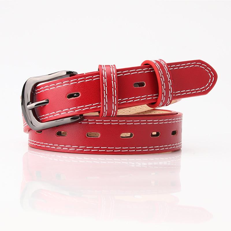 Ladies Belt Step On Double Line Decoration Fashionable Hollow Belt Women