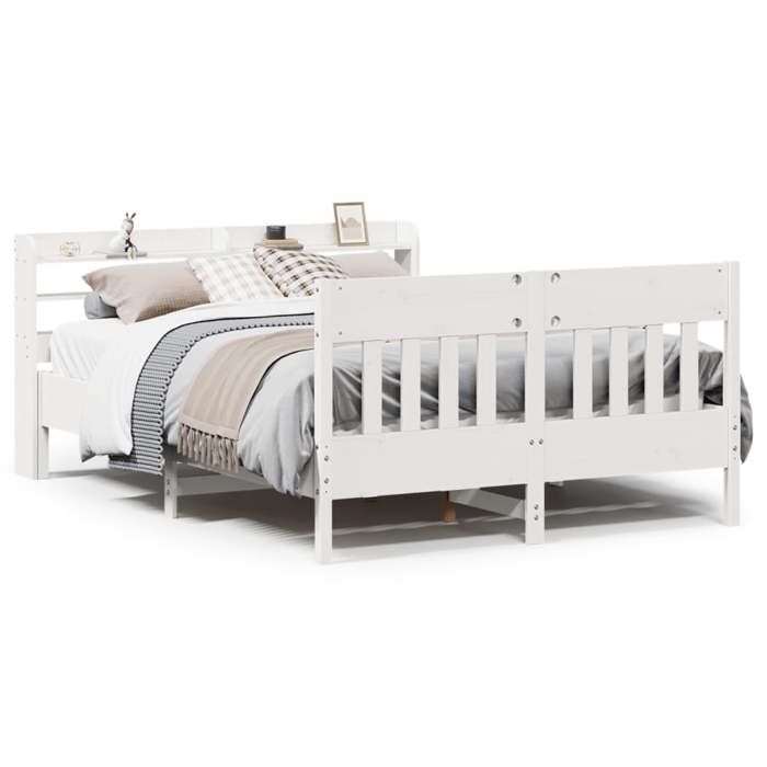 VidaXL Bed Frames Without Mattress White 120x200 Cm Solid Pine Wood 3307009