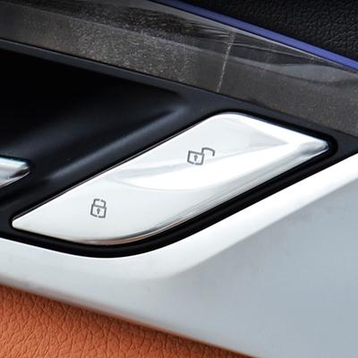 2Pcs Chrome ABS Auto Innen Türschloss Taste Panel Abdeckung Trim Aufkleber Dekoration Auto Zubehör Für BMW 5 Series g30