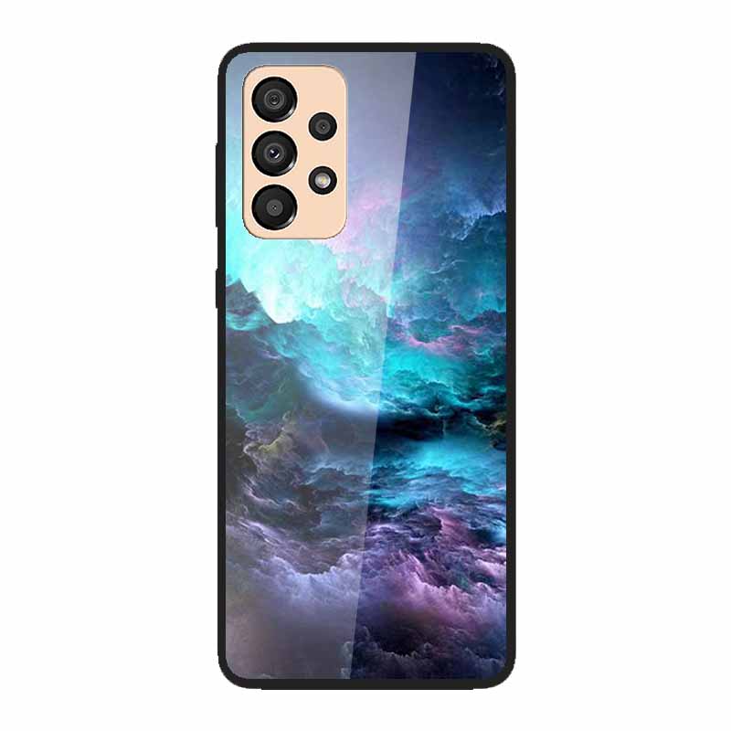 Case for Samsung A33 5G Cover Fashion Tempered Glass Phone Covers for Samsung Galaxy A33 A53 A73 5G Case Bumper A 33 Protective