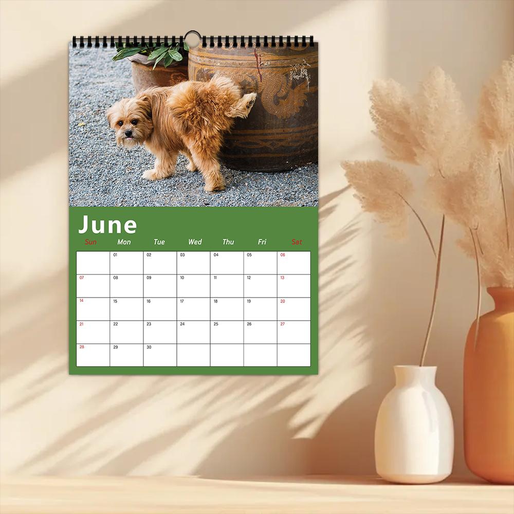 1pc Oversized  Dog Wall Calendar-Pet Dog Theme,12 Different Designs, Suitable as a Gift for Birthdays, Christmas and Near