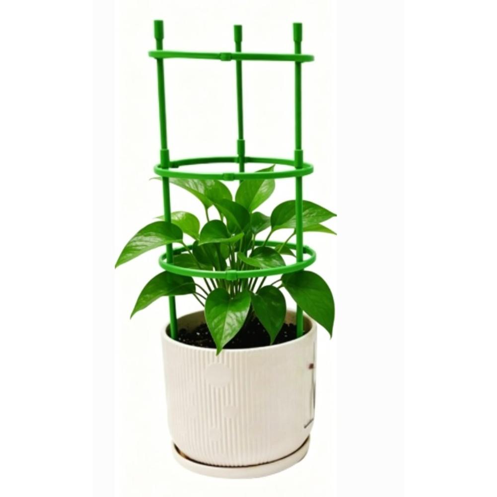 Plastic Modular Plant Support Bracket For Indoor Outdoor Climbing Flowers Vines Garden Stake Green Three Layer Frame