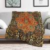 Antique Persian Mohtashem Kashan Rug Print Throw Blanket Stylish Couch Blanket for Home Living Room