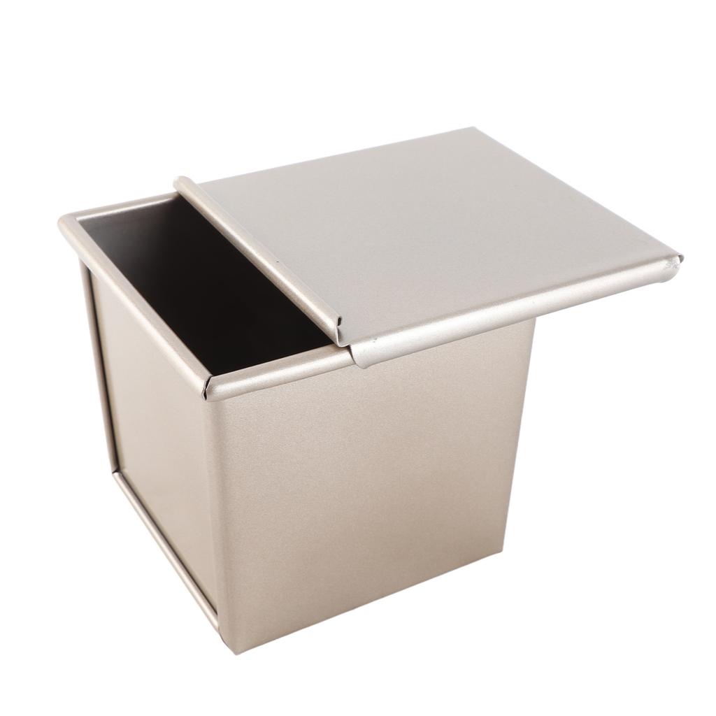 Brot Toast Box Form Goldener Kohlenstoffstahl Antihaft Geripptes Design Kastenform mit Deckel zum Backen im Ofen