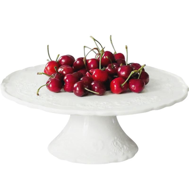 

European Ceramic High-Foot Cake & Dessert Plate Set