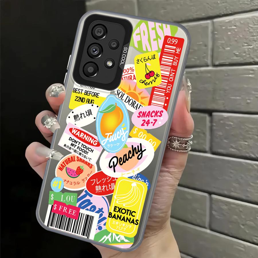 Fruit Pattern Phone Cover Case for Samsung Galaxy A17 A20s A21s A23 A31 A26 A15 A16 A13 A14 A12 A24 A25 A35 A34