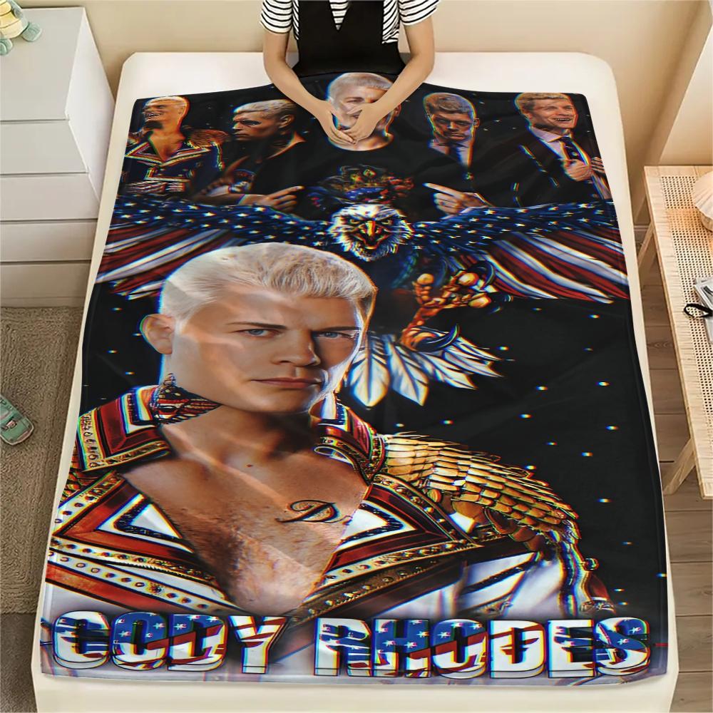 

1PC Cody Rhodes,WWE Print Flannel Blanket, High quality All Seasons, Home Decor, Warmth and Comfort, Perfect for Christmas Gifts 80cm x 120cm